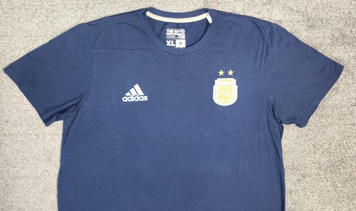 Adidas Lionel Messi Argentina #10 Soccer Navy Blue Mens Size XL Tee Shirt - 第 2/9 張圖片