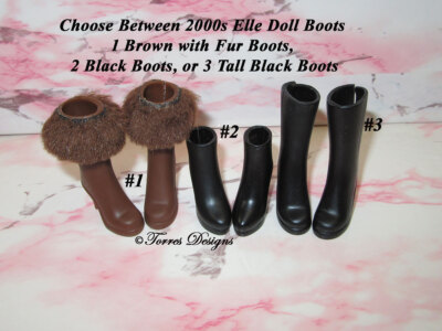 Jakks Pacific Elle Doll Boots choice between Brown, Black or Tall Black Boots