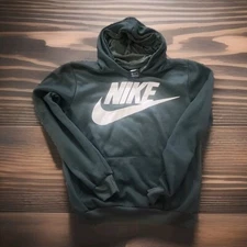  Nike Men's Green Sportswear Club Logo Pullover Hoodie Size S