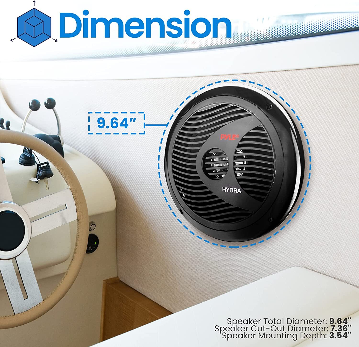 Pyle PLMR80B 2" 4 Ohm 180 Watts Max Power Black Marine Audio Boat Speakers for sale online eBay