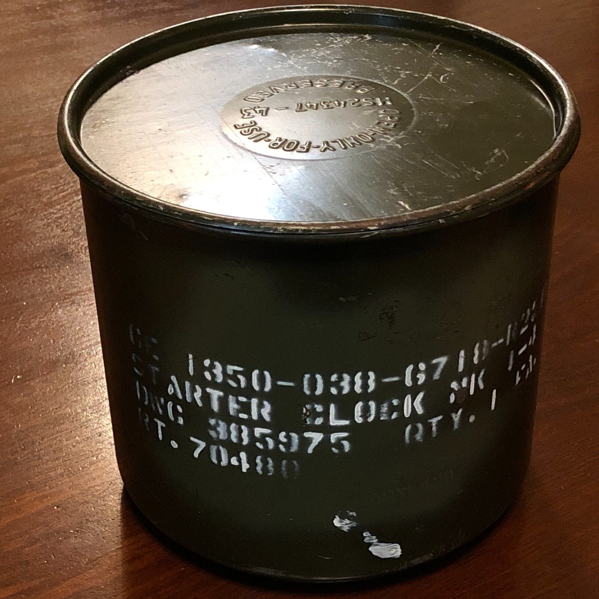 Vietnam Era 60s US Army USGI OD Green Reusable Drum Storage