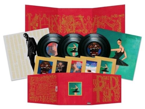 Kanye West My Beautiful Dark Twisted Fantasy 2021 issue vinyl 3 LP foldout sleev - Afbeelding 1 van 2