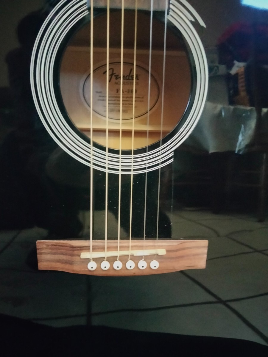 Fender Acoustic Guitar FA-100 Black W/ Bag No Strap for sale