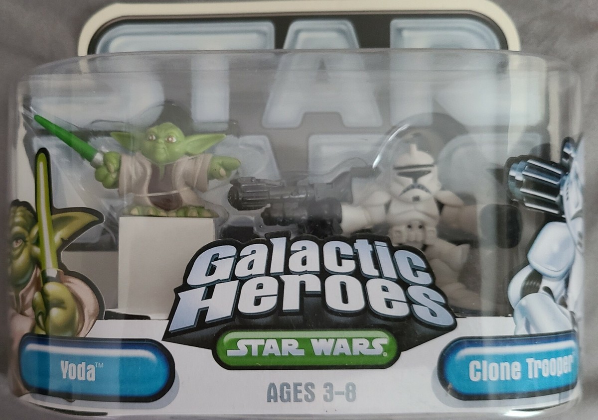 Galactic Heroes Star Wars Yoda and Clone Trooper New in Packaging