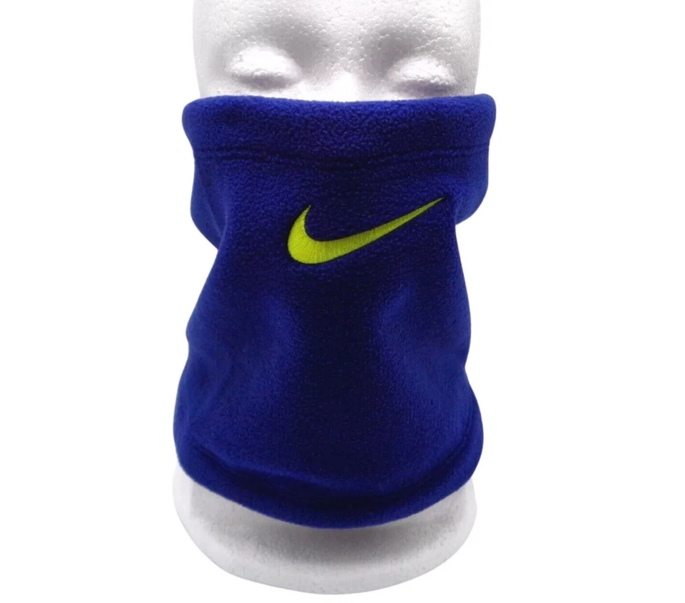 Aquecedor de pescoço de lã juvenil Nike tamanho único azul volt clima frio Swoosh JDI Max - Imagem 3 de 3