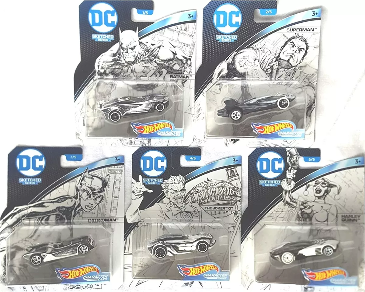  Hot Wheels Batman 5 Car Set Bundle Version 1 : Toys & Games