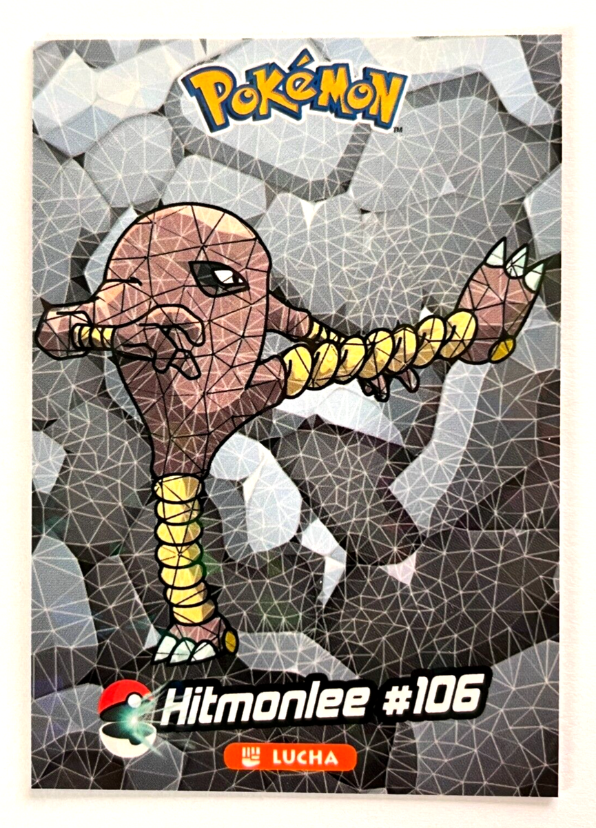2025 POKEMON STAINED GLASS Crystal Card #106 HITMONLEE Kanto Peru