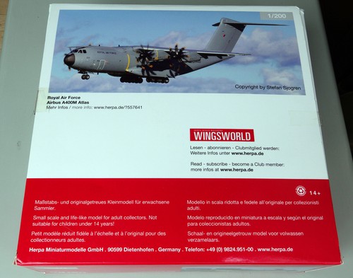 1/200 Herpa 557641 A400M Atlas C.1 LXX Sqn - Plastic - Never Unboxed/Displayed - Picture 9 of 14