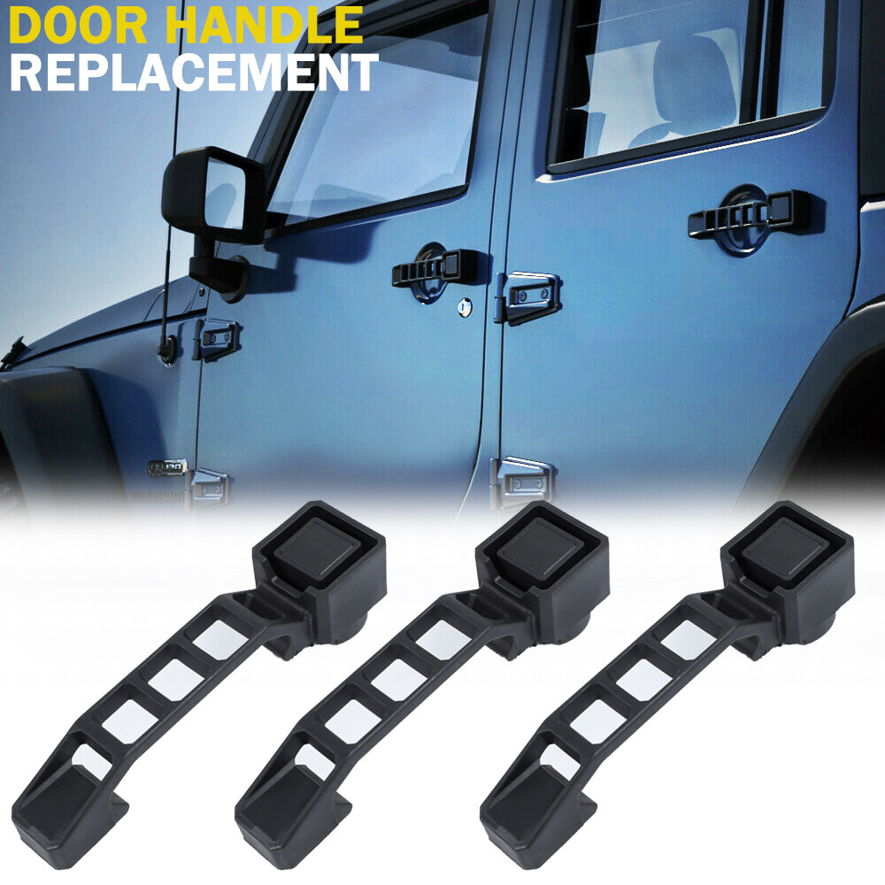 Chrome Door Handles Cover Tailgate Handle Trim for 2007-17 Jeep Wrangler JK 2Dr
