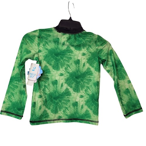 Minecraft Boy's Tie-Dye Long-Sleeve Rash Guard Shirt Green Size 5/6 (Only Shirt) - Picture 2 of 9