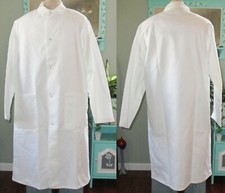 Best Medical L/S Lab Coat Snaps 2 Pockets 44" Length Side Vents Sz S  M White