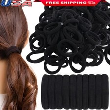 Thick Seamless Hair Ties 100 pcs Elastic Nylon Hair Accessories Ponytail Holders