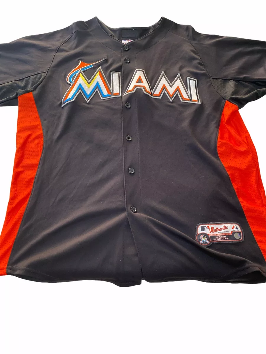 Preowned Majestic MLB Miami Marlins Jersey Size Large R1