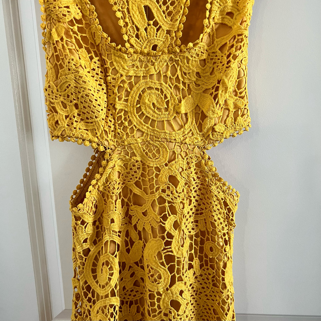 Fashion Nova In The Moment Crochet Dress Gem