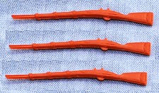 Timpo Original Flintlock Rifles - 3 unpainted 54mm soft plastic pieces