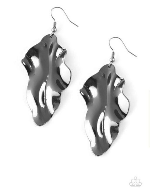 Paparazzi earrings.. FALL INTO FALL .. BLACK GUNMETAL EARRINGS eBay