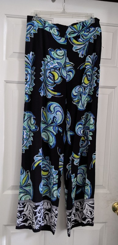 Ladies Kaari Blue NWT Pants Size M, Elastic Waiste, Beautiful!  Light Weight 