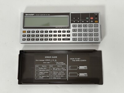 Sharp PC 1360 Pocket Computer, funktionstüchtig mit Hardcover & 8KB Ram Karte Vintage