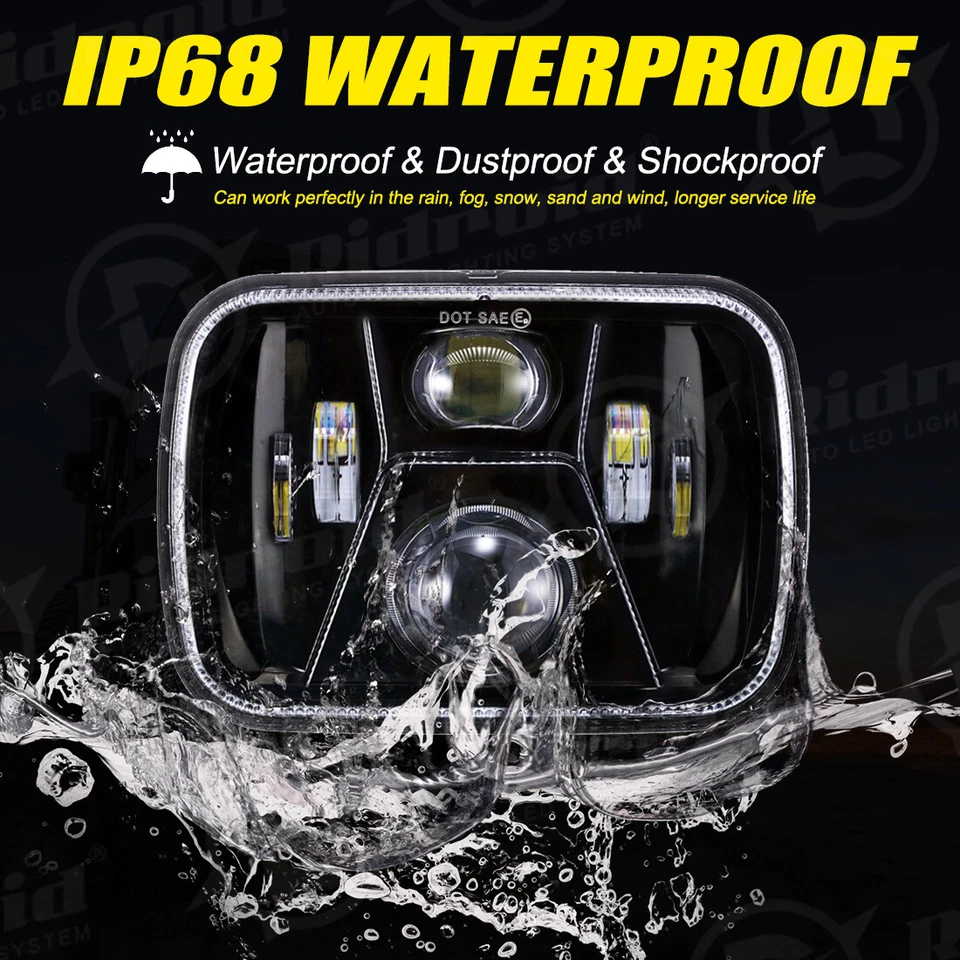 For International Harvester 9900 9200 9400i 4700 4800 7x6 inch Led Headlights 2x - Image 4 of 4