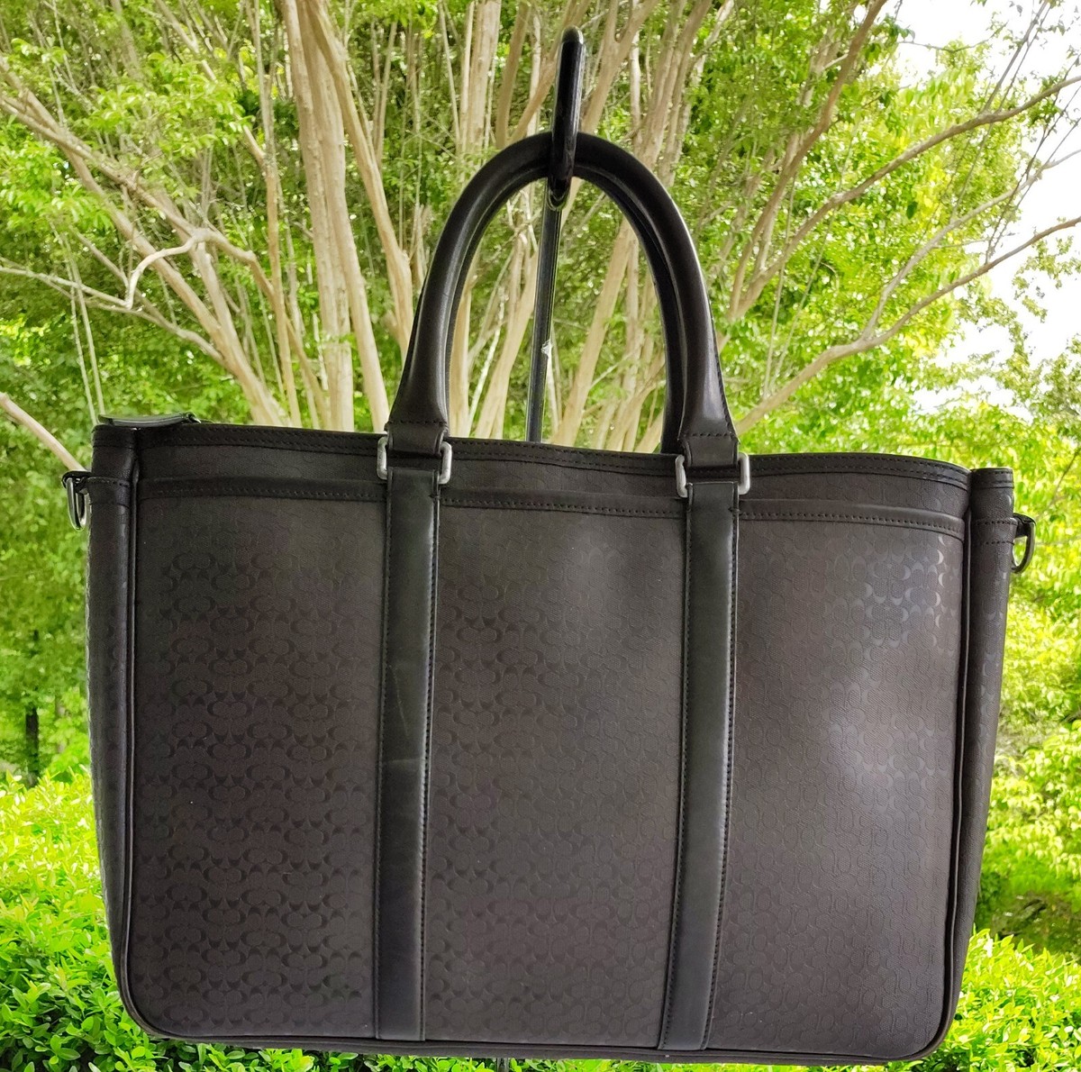 Coach F70936 Metropolitan Brown Signature C Leather Triple