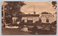 Postal NY Jamestown Bender's Pancake Shop cabañas turísticas helados carretera M3