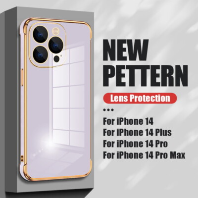 Plating Glossy Shockproof Case For iPhone 15 14 Pro Max 13 12 11 XS Max XR Cover