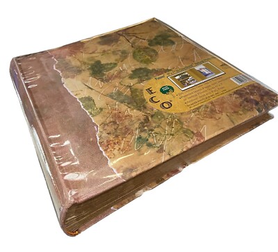 Pioneer Natural Paper Bi-Directional ECO Album, 5 x 7   Brown Leaf & Script