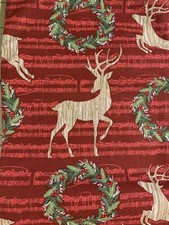 Christmas Reindeers Cotton Fat Quarter 18 x22 New