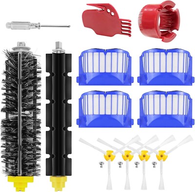 10 Pack Replacement Parts for iRobot Roomba 600 Series, Filter Side Brush & B...