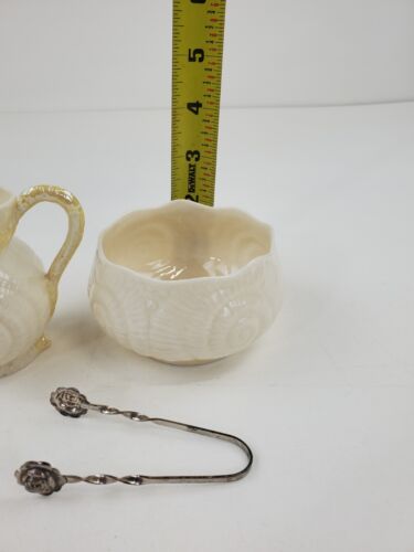 Belleek Ireland Cream and Sugar Yellow 1965-1980 - Picture 6 of 9