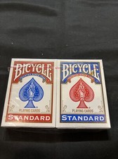 2 New Sealed Deck of Bicycle Standard Face Poker Playing Cards 1 BLUE 1 RED