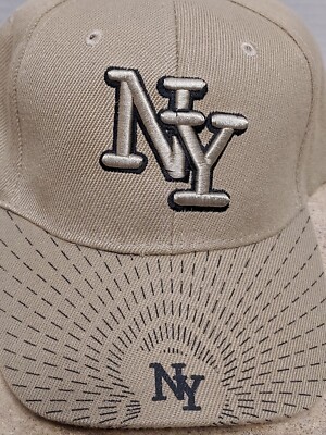 New York Hat Baseball Cap Beige Wool Blend NY EMBROIDERED  display picture 3