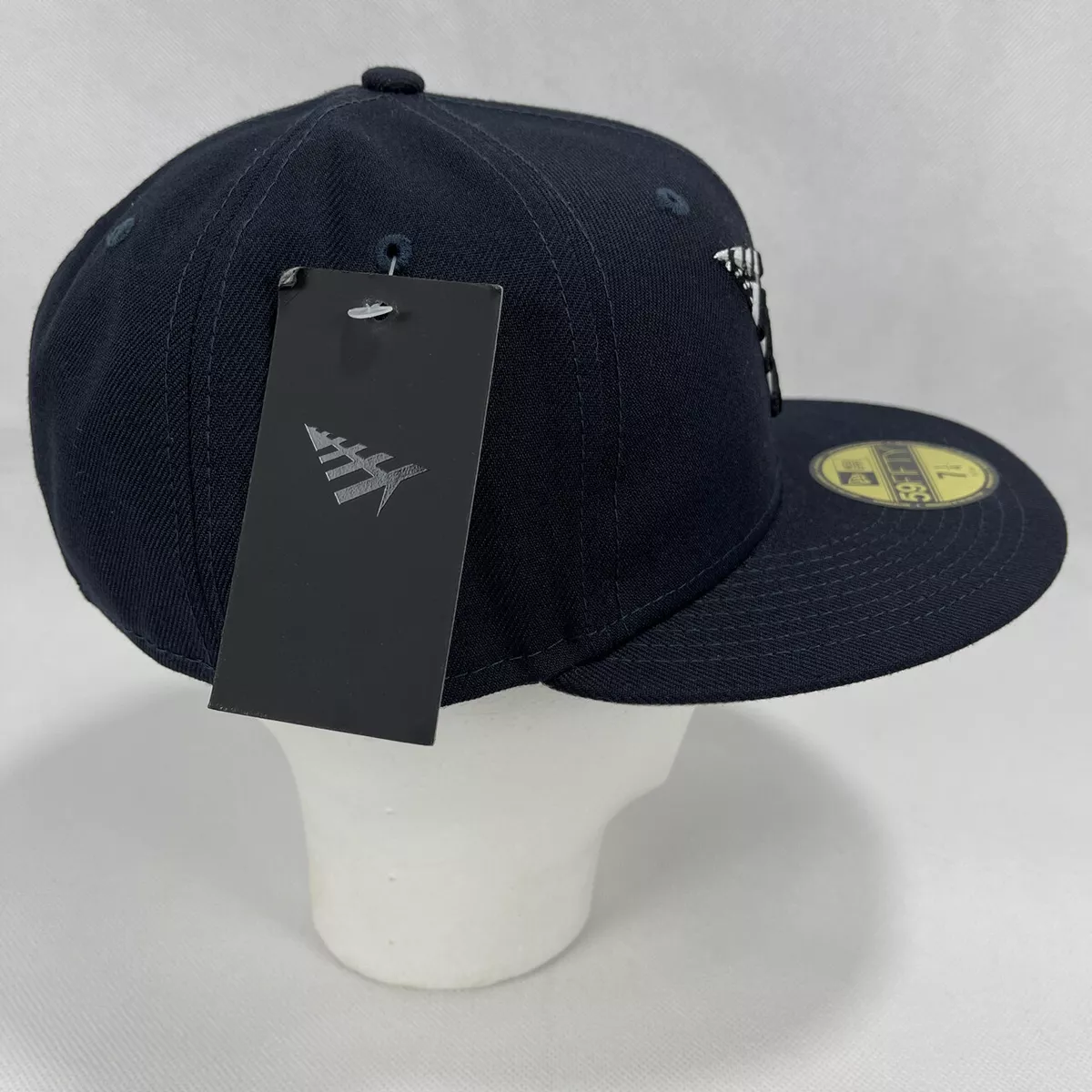 New Era 59Fifty PAPER PLANES NAVY BLUE FITTED HAT Grey UV 7 1 4