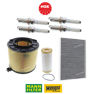 Spark Plug & Air Oil Cabin Filter Tune Up Kit x7 OEM for Audi A4 allroad Quattro