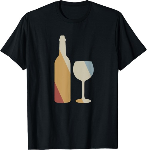 Weinflasche Glas Retro Style Vintage T-Shirt
