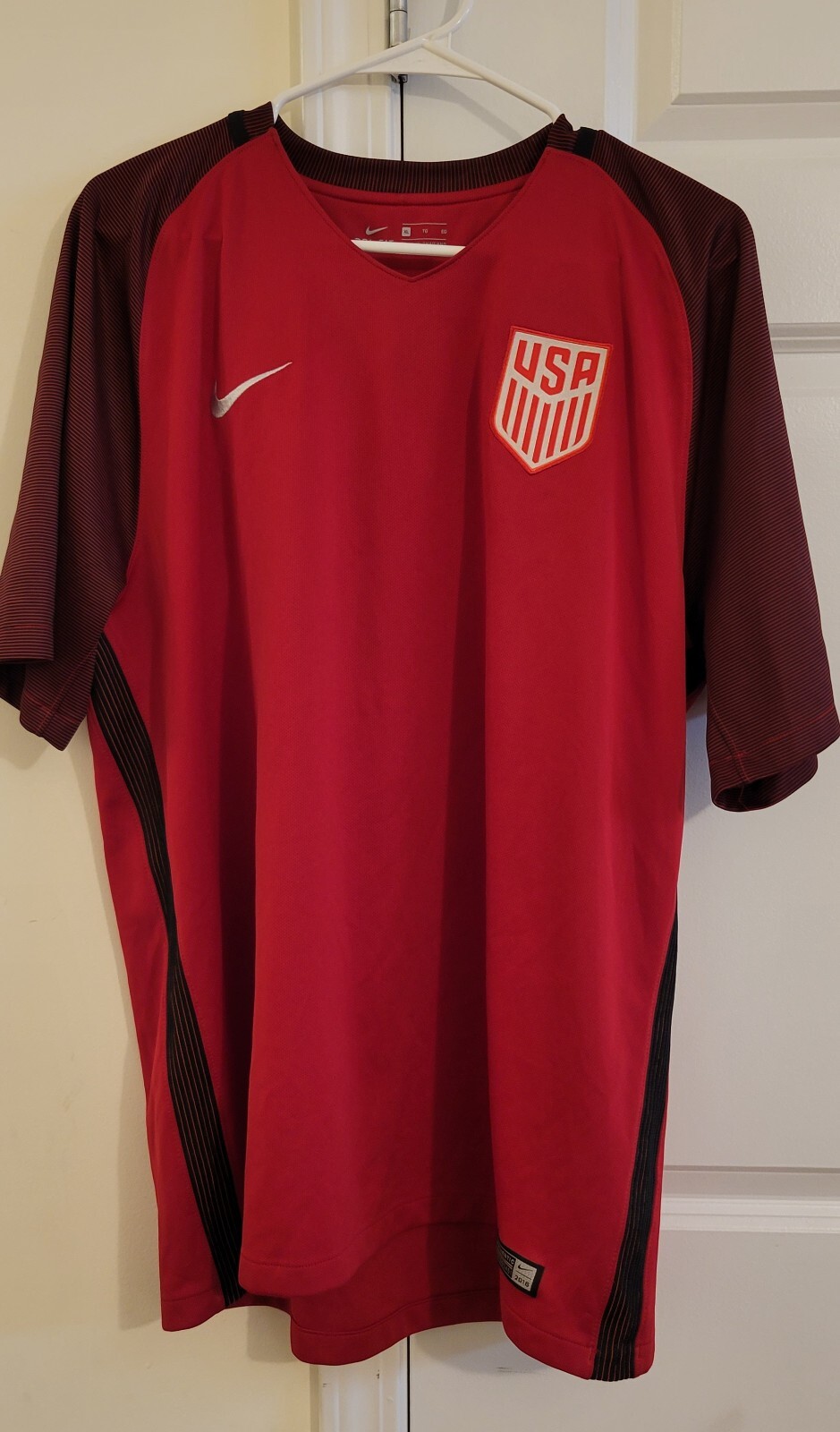 NIKE USMNT Men's Vapor 3rd Red Jersey 2016-17 Dri-Fit