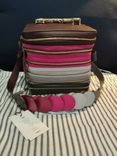 Nwt Anya Hindmarch The Stack Python Handle Leather Handbag Burgundy Rrp£1950