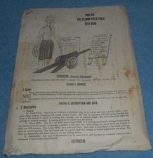 US Army Technical Manual TM9-188 32.4 MM Field Piece 1937 M1A1 Info & Operation