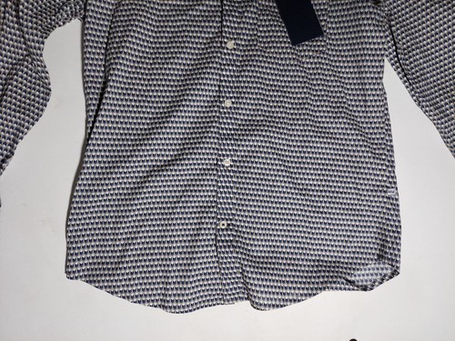 Kronstadt Casual Herren Johan Printed Langarm Button Down Hemd Größe L Neu mit Etikett - Bild 2 von 10