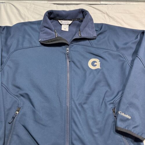 Georgetown Hoyas Jackets Mens Xl Vintage Columbia Embroidered Full Zip Tech - Picture 2 of 12
