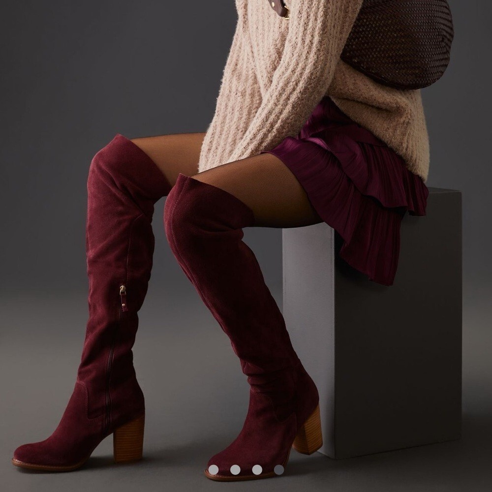 Free people over the knee suede boots Kelsi Dagger Brooklyn Logan