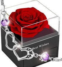 Forever Flower Gift Box, Eternal Rose Box, Preserved Rose, Infinity Real Rose...