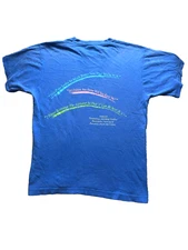 Vintage Tanqueray Sterling Vodka Shirt Adult Medium Blue Single Stitch 90s Mens