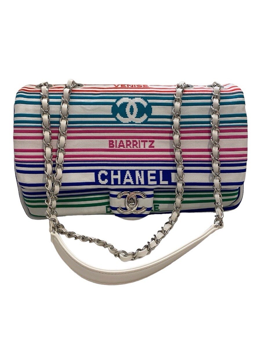 Chanel Flap Bag Medium Jersey Deauville