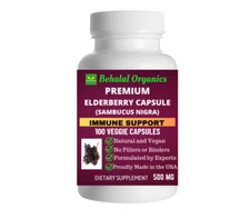 Elderberry 500mg Vegan Capsules 100 Count