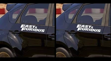 Fast & Furious TWO PACK 7" Vinyl decals Movie Car, Speed Vin Diesel Paul Walker