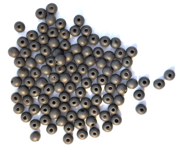 500 Holzperlen 8Mm X 7Mm Grau Mit Loch Kugeln Bastelperlen Zum FäDeln AuffäDeln-image