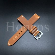 18 19 20 21 22 24MM Yellow Genuine Leather Watch Band Strap Fits for Rolex Tudor