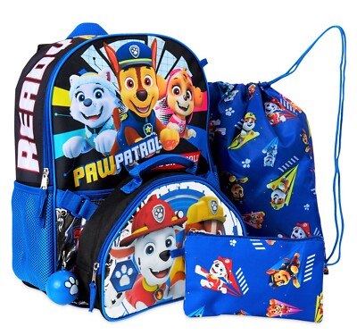 paw patrol backpack and lunchbox set