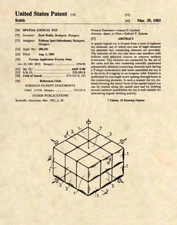 Rubiks Cube Vintage Toy US Patent Art Print - Original 80s Official Toy - 195